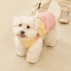 마이플러피 강아지 발열 밴드 하네스패딩, 소프트핑크, 1개
