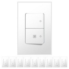 Boedam 2孔開關 換氣扇 FAN 內建跳線 雪白色, 10個