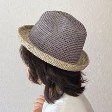 Knitwheat Michiyu夏季帽Gasper馬尼拉麻線 507拿鐵 3捆+543黑芝麻 2捆+圖案樣品組, 1組, 混色