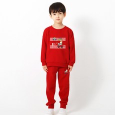 KIDSCREW 兒童汽車村刷毛運動上下衣套裝