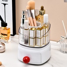 레드케비넷 회전식 다용도 화장품 브러쉬정리함 HR769, A타입화이트, 1개