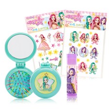 Little Bling 珠珠的秘密潤唇膏美妝組, 潤唇膏+鏡刷+2個紋身貼, 1套