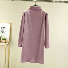 마켓에이 여성용 하프 터틀넥 일자핏 원피스 빅사이즈 포함