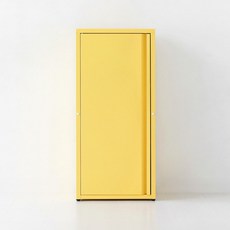 마켓비 도미닉 1문 수납 캐비넷, 옐로우, 3단
