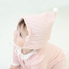 Tartine et Chocolat 嬰幼兒 GL 格紋棉質精靈帽