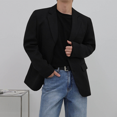 디스페로 남성용 포코노 투버튼 세미 오버핏 블레이저 자켓