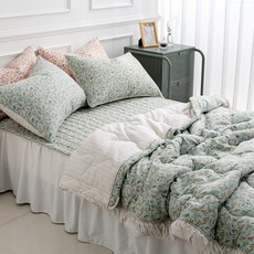 Ermia Elia 半超細纖維床罩 + 枕頭套組, 藍色