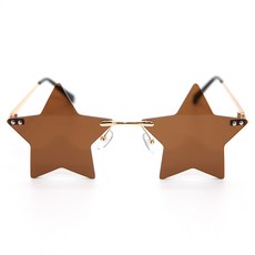 LivingDA 奢華星星眼鏡, 1個, 棕色