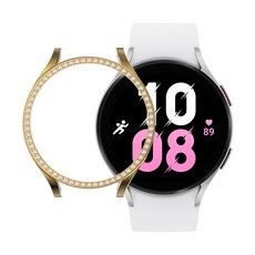 스페이스쉴드 스마트워치 샤인 큐빅 범퍼 케이스, 골드, 1개