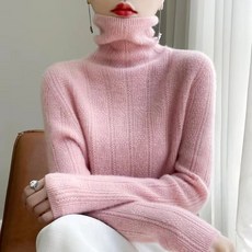 PEONIST 女款柔軟高領毛衣針織衫