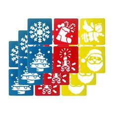 小型鏤空模板6件組, 聖誕節, 3套