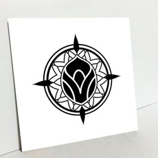 HTP 傳統圖案磁磚 蓮花藤蔓圖案 K0956 8401, 1個