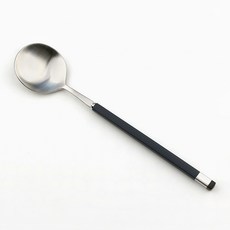 보겐 스퀘어 투톤 실버 커트러리 디너스푼, 블루, 1개