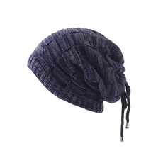 NAYASTYLE 男女通用運動防寒毛帽 DJBG-01-4, 海軍藍