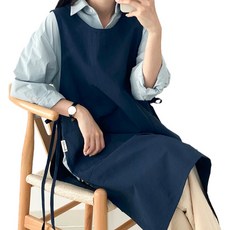 Hansday 韓國製防水長版開衩圍裙 - 海軍藍, 1件