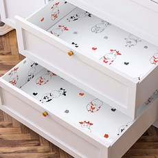 Market A多功能防潮抽屜瓷磚貼紙 愛心乳牛, 3個