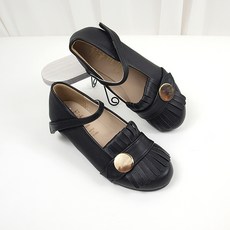 BEBEMARU 女童流蘇皮帶裝飾皮鞋 1437