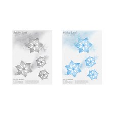 Appree Sticky Leaf 雪花半透明便利貼 2件組 L, 藍色, 灰色, 1套