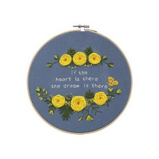 집콕놀이 플라워 자수 세트, 1세트, 01 블루