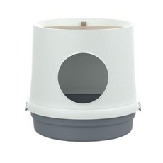 PETRONG 圓筒型貓砂盆, 深灰色