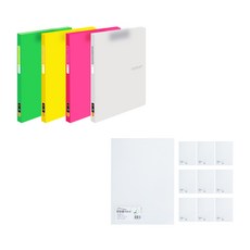 ECO Chungwoon 生態藍透明色片拉桿文件A44p+PP名片L夾A4透明10p, 隨機發貨, 1套