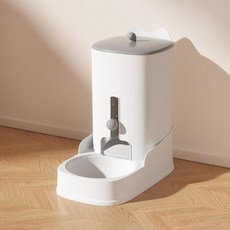 Pastel Pet 寵物大容量半自動餵食器, 餵料機灰色, 1個