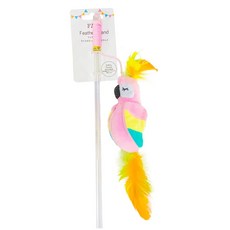 Golden Cat 黃金貓 魔法逗貓棒 互動型 人造毛料 25*6cm, 1支, 鸚鵡粉