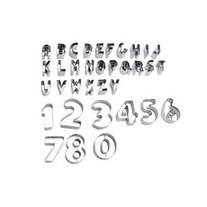 字母造型餅乾模具組, 單色, 1套