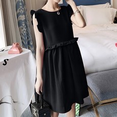 미니 트렌디 프릴 출산웨어 임산부 민소매 원피스