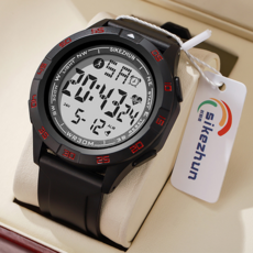 逍遙商會 多功能防水舒適運動手錶, 紅色, 1個