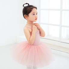 女童按扣式細肩帶香草色芭蕾舞澎澎裙