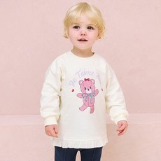 milkmile 幼童粉紅熊短版T恤