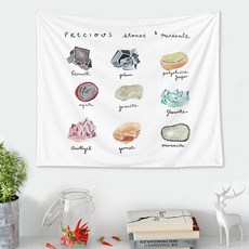 北歐插畫壁掛織物海報 厚布 + 夾子 130 GT3019 (30), 混合色