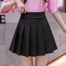 YANGNOR 鬆緊帶A字百褶迷你裙