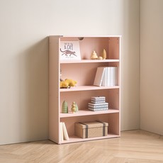 리바트 꼼므 책장 800 방문설치, 핑크, 4단