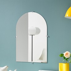 超簡易浴室兩用拱形玻璃鏡, 透明