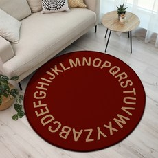 이정데코 ABC 알파벳 라운드 일러스트 원형 러그