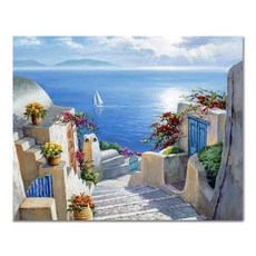 ADICO DIY 繪畫早午餐在聖托里尼島 PH85 50 x 40cm, 混色