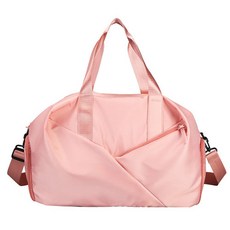短期旅行用休閒運動鞋收納V型波士頓包, 粉色的