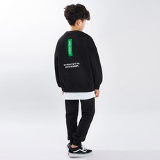 고스트리퍼블릭 아동용 스트랩 프린팅 오버핏 맨투맨 트레이닝 상하의 세트 JTS 19121