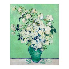 iLovePainting DIY 數字油畫 10 花瓶系列 梵谷的白色玫瑰花園 花瓶 1015, 混合色