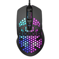 ABKO 3327 RGB Pierce 遊戲有線鼠標 A810, 啞光黑