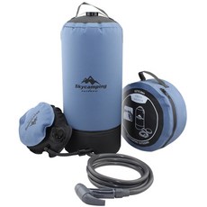 KNPD戶外露營用淋浴器 淋浴袋 洗車水管, 天藍色, 1個