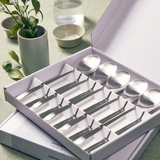 sosomoso 韓國製清雅全不鏽鋼5人份湯筷組, 銀色, 1套, 湯匙 5p + 筷子 5p