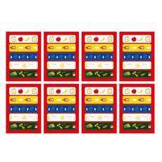 Design GomGom 插畫遮蔽貼紙 8入, 日復一日