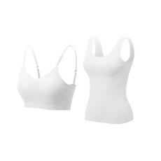 soleil 女童 學生 無縫無痕 無鋼圈 裸感細肩帶內衣 + U型內衣背心 套裝