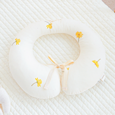 嬰兒車/汽車用 30支紗四季印花寶寶頸枕, 搖曳雛菊