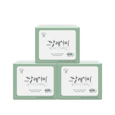 D.RECIPE 純棉表層蝶翼衛生棉, 中型, 12入, 3個