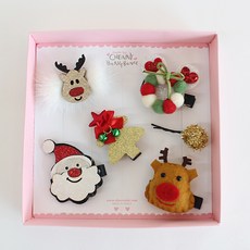 Chaney Bonbong 女孩的聖誕髮夾