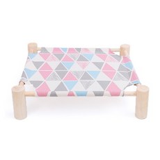 강아지 고양이 원목 이동식 해먹침대, 파스텔 트라이앵글, 1개